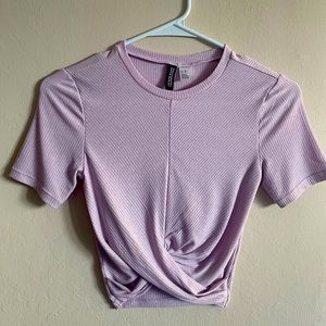 h&m divided purple/pink crop top
